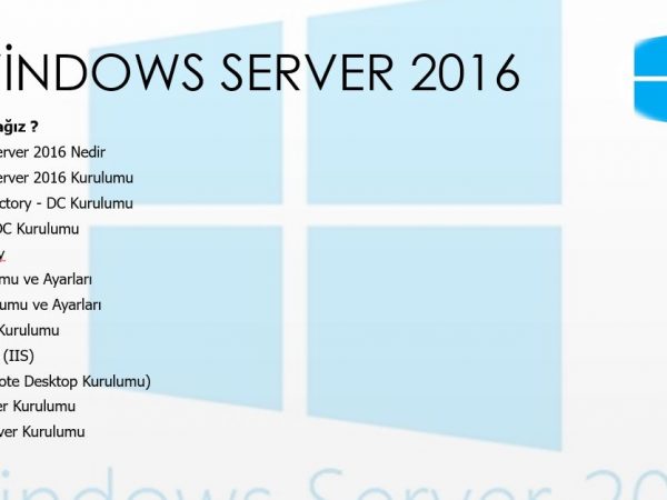 windows Server eğitimi